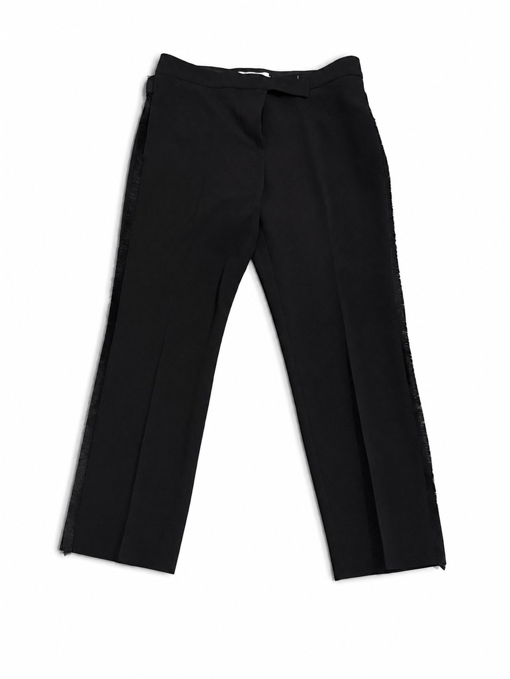 Max Mara Derrik Fringed-Edge Tailored Pants Black NWOT US 12
 Made in Italy